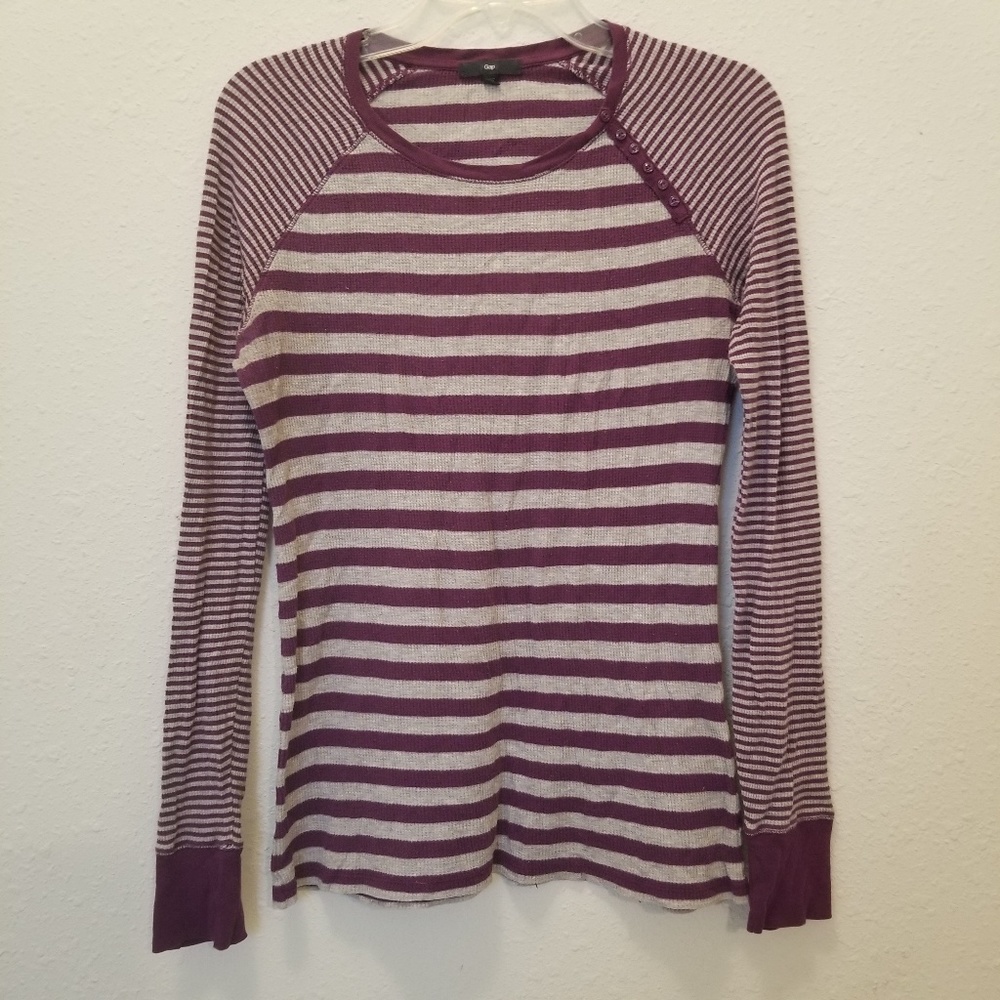 Gap Long Sleeve Top | Gray/purple | Medium